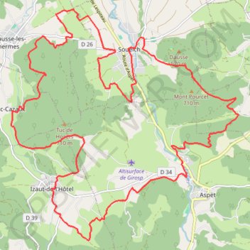 Trace GPS Pyrénées Comminges - Du Job au Ger, itinéraire, parcours