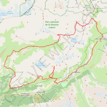 Trace GPS Tour du grand Roc Noir et de Méan Martin, itinéraire, parcours