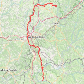 Trace GPS GR46 De La Méchaussie (Corrèze) à Rocamadour (Lot), itinéraire, parcours