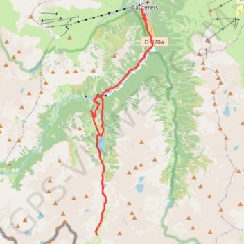 Trace GPS Cauterets - Reffuge des Oulettes, itinéraire, parcours