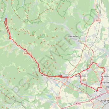 Trace GPS Balade au lac de Kruth, itinéraire, parcours