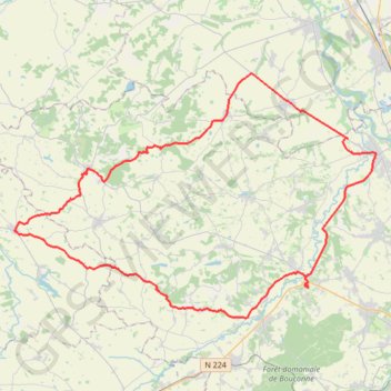 Trace GPS Montaigut-sur-Save - Cologne, Cox, Le Burgaud, itinéraire, parcours