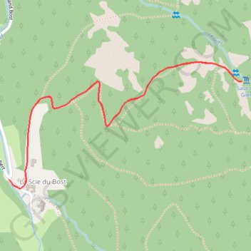 Trace GPS [Itinéraire] La Cascade du Saut du Gier, itinéraire, parcours