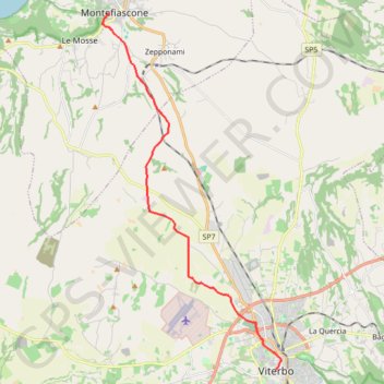 Trace GPS De Montefiascone à Viterbo, itinéraire, parcours