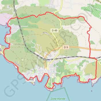 Trace GPS La côte Bleue par les Tamaris, itinéraire, parcours
