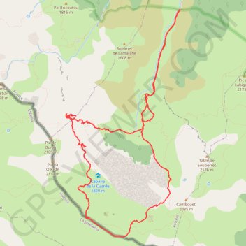 Trace GPS Boucle sous le pic de Burcq : sommets 1874 et 2031 depuis le parking d'Aumet, itinéraire, parcours
