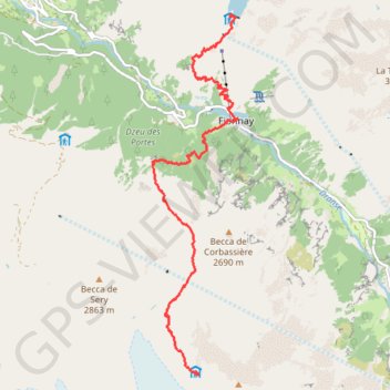Trace GPS Cabane de Louvie - Cabane de F.X.Bagnoud Panossière, itinéraire, parcours