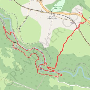 Trace GPS Le Canyon de l'Alzou, itinéraire, parcours