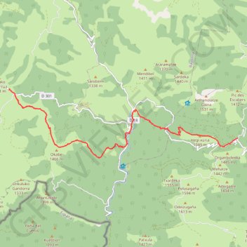 Trace GPS Col d'Irau - Col Bagorgiak, itinéraire, parcours