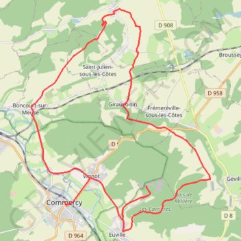 Trace GPS En Pays de Commercy, itinéraire, parcours