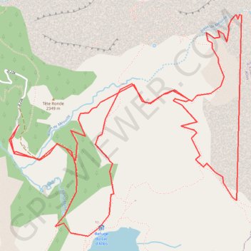 Trace GPS Lacs d'Allos, de la Petite Cayolle, des Garrets, itinéraire, parcours