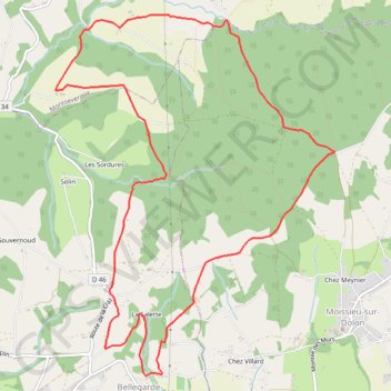 Trace GPS Bellegarde-Poussieu (38), itinéraire, parcours