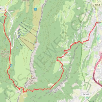 Trace GPS Col de l'Arc, itinéraire, parcours