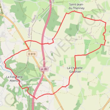 Trace GPS Boucle des Gauthiers - La Chapelle Gauthier, itinéraire, parcours
