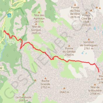 Trace GPS Tête de la Boulière, itinéraire, parcours
