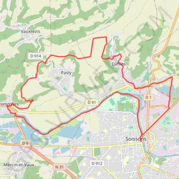 Trace GPS Les Monts, itinéraire, parcours