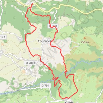 Trace GPS De Ponteix à Olloix, itinéraire, parcours