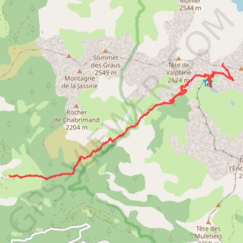Trace GPS Clignon Haut le col de l'Encombrette, itinéraire, parcours