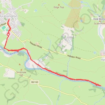 Trace GPS Grassington - River Wharfe, itinéraire, parcours