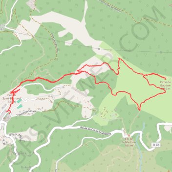 Trace GPS Cime de Baudon, itinéraire, parcours