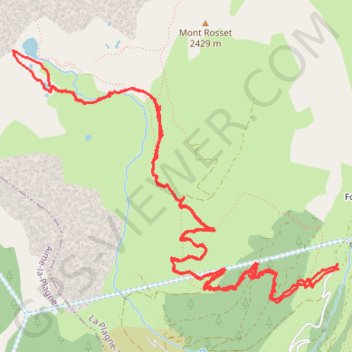 Trace GPS Lac de Portette, itinéraire, parcours