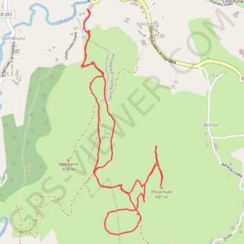Trace GPS 2023/09/18 Eltzarruzé et Atxapuru (avant sommet) depuis St Esteben, itinéraire, parcours
