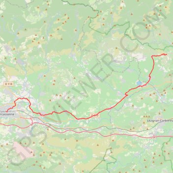 Trace GPS Camping le Vernis-Carcassonne, itinéraire, parcours