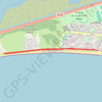 Trace GPS La Grande-Motte : triathlon sprint - Course à pied, itinéraire, parcours
