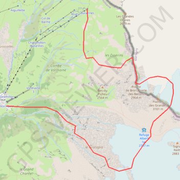 Trace GPS Pointe des Grands, itinéraire, parcours