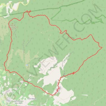 Trace GPS Combe de Curnier et Collet de Pierravon, itinéraire, parcours