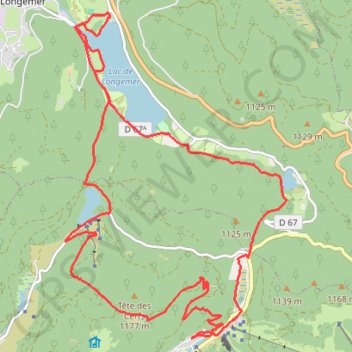 Trace GPS Lac de Longemer - Lispach - Retournemer, itinéraire, parcours