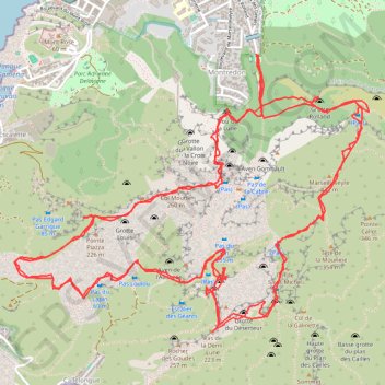 Trace GPS Calanques - Grotte Rolland - Pas de la Demi-Lune, itinéraire, parcours