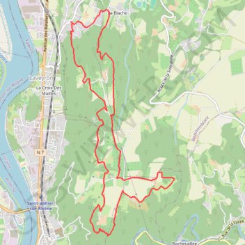 Trace GPS Balade Laveyron - Montrebut, itinéraire, parcours