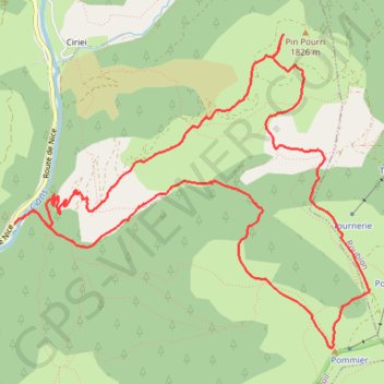 Trace GPS Pin Pourri et Tête du Pommier, itinéraire, parcours