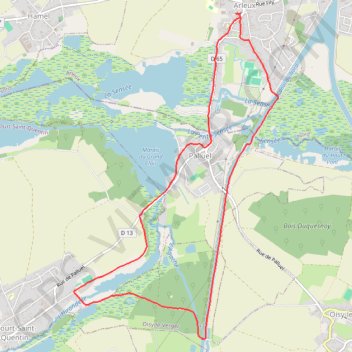Trace GPS Randonnée des étangs, itinéraire, parcours