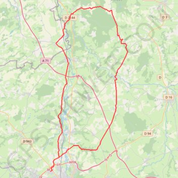 Trace GPS HERISSON-LE BRETHON-MEAULNE-VALLON-15968133, itinéraire, parcours