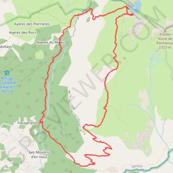 Trace GPS Balade en boucle au lac de Pormenaz, itinéraire, parcours
