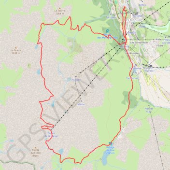 Trace GPS Pointe de la Masse depuis quartier Preyerand, itinéraire, parcours