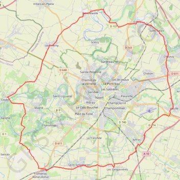 Trace GPS Tour de Niort, itinéraire, parcours