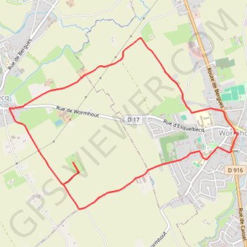 Trace GPS La Plaine au Bois - Wormhout, itinéraire, parcours