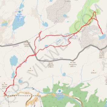 Trace GPS De Tristaina au Llac Rouch, itinéraire, parcours