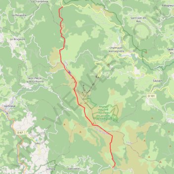 Trace GPS Traversée du Forez : du col de la Loge au col des Supeyres, itinéraire, parcours