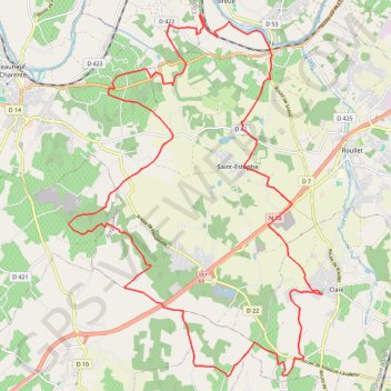 Trace GPS Claix St Estephe, itinéraire, parcours