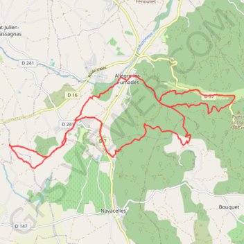 Trace GPS Le Mas Chabert - Allègre-les-Fumades, itinéraire, parcours