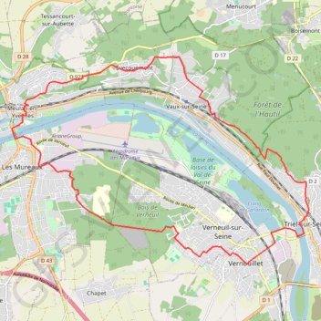 Trace GPS De Vernouillet à Évecquemont, itinéraire, parcours