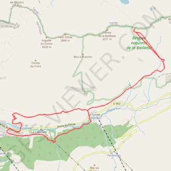 Trace GPS Col de la Baillettaz depuis Val d'Isère, itinéraire, parcours
