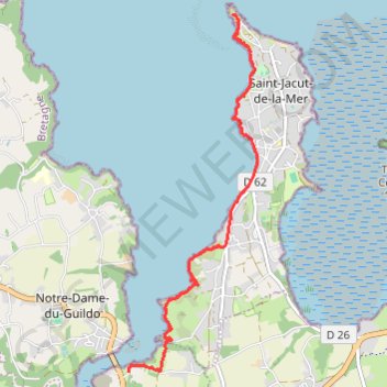 Trace GPS Saint Jacut de la mer, itinéraire, parcours