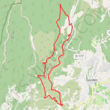 Trace GPS Gordes Village des Bories, itinéraire, parcours