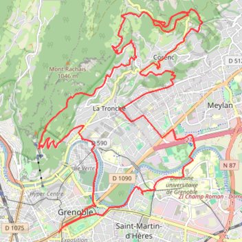 Trace GPS Bastille Mollard, itinéraire, parcours