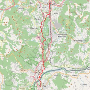 Trace GPS Valença_Porrino-18313560, itinéraire, parcours